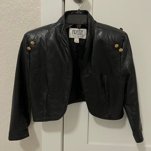 FIRENZE Santa Barbara Cropped Leather Jacket